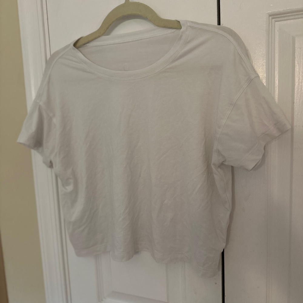 Lululemon White Crop Top
